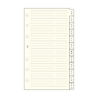   Kalendárium betét, telefonregiszter, "L", SATURNUS, chamois