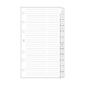   Kalendárium betét, telefonregiszter, "L", SATURNUS, fehér