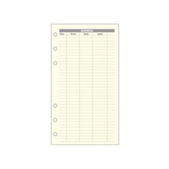   Kalendárium betét, költségtervező "L", SATURNUS