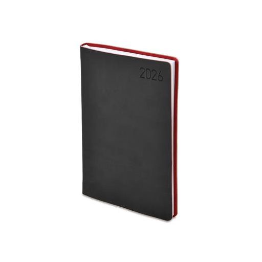 Naptár, tervező, A5, napi, TOPTIMER "Madeira", fekete-bordó