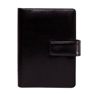   Kalendárium, gyűrűs, betétlapokkal, "M", műbőr, SATURNUS, "223", fekete