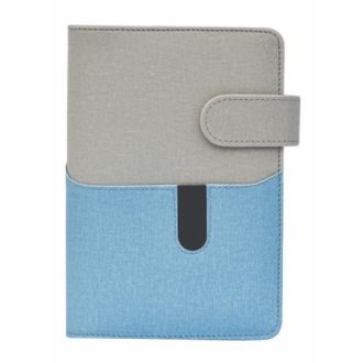   Kalendárium, gyűrűs, betétlapokkal, "M", műbőr, SATURNUS, "229", szürke-kék