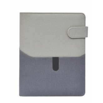   Kalendárium, gyűrűs, betétlapokkal, "M", műbőr, SATURNUS, "229", szürke-szürke