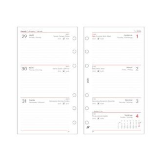   Kalendárium betét, tervező, heti, "M", SATURNUS, fehér 2026