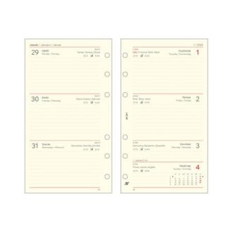   Kalendárium betét, tervező, heti, "M", SATURNUS, chamois 2026