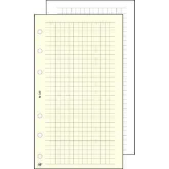   Kalendárium betét, jegyzetlap, "M", kockás, SATURNUS, chamois