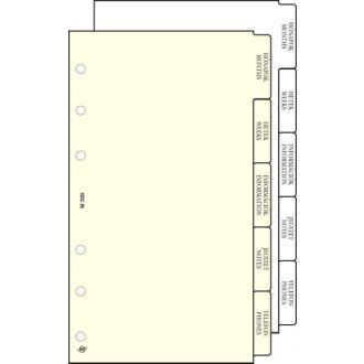   Kalendárium betét, elválasztólap, "M", SATURNUS, chamois