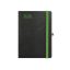 Naptár, tervező, B6, heti, TOPTIMER, "Nero", fekete-zöld
