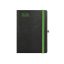 Naptár, tervező, A5, heti, TOPTIMER, "Nero", fekete-zöld