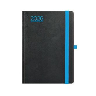   Naptár, tervező, A5, napi, TOPTIMER, "Nero", fekete-kék