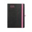 Naptár, tervező, A5, napi, TOPTIMER, "Nero", fekete-pink