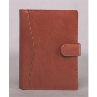   Kalendárium, gyűrűs, betétlapokkal, "S", marhabőr, SATURNUS, "212", barna