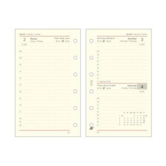   Kalendárium betét, tervező, napi, "S", SATURNUS, chamois 2026