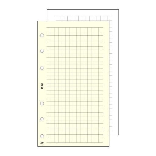 Kalendárium betét, jegyzetlap, "S", kockás, SATURNUS, chamois