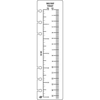 Kalendárium betét, vonalzó, "S", SATURNUS