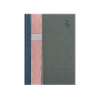   Naptár, tervező, B6, heti, TOPTIMER "Vario", kék-rózsa-szürke