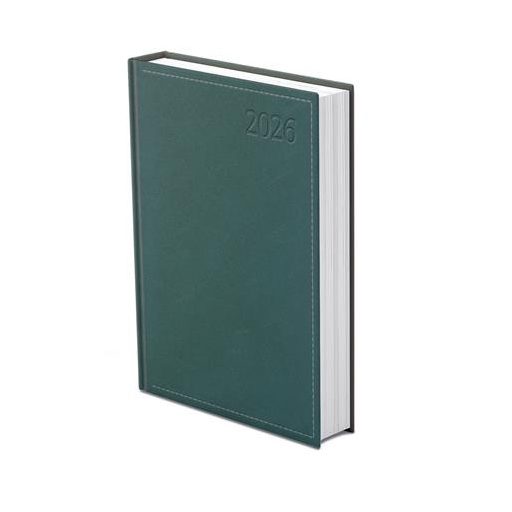 Naptár, tervező, B5, napi, TOPTIMER "Traditional", zöld