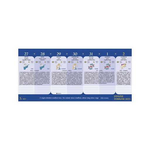 Naptár, asztali, álló, TOPTIMER, "Holdnaptár"