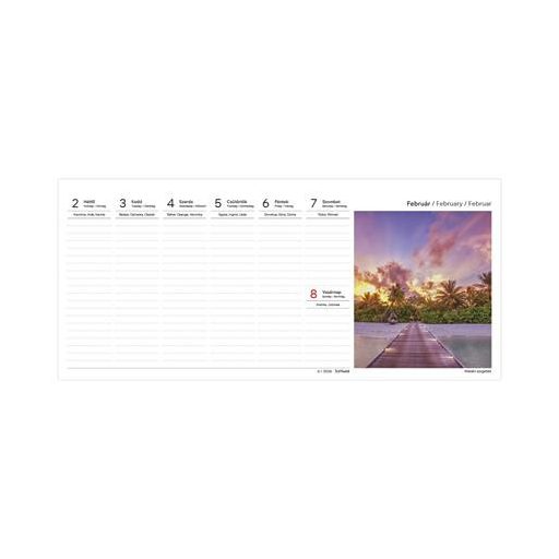 Naptár, asztali, álló, TOPTIMER "Fantasztikus tájak"