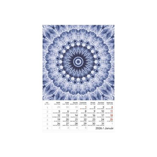 Naptár, fali, TOPTIMER "Mandala"