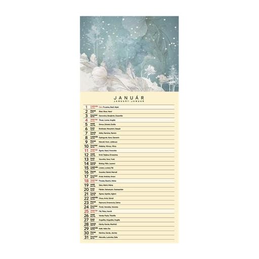 Naptár, fali, tervező, TOPTIMER "Vintage"