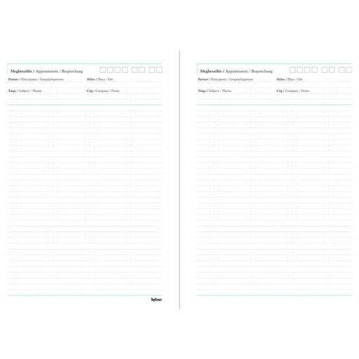 Tárgyalási napló, B5, TOPTIMER, "Traditional", zöld