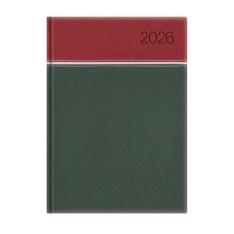   Naptár, tervező, B5, heti, TOPTIMER, "Young", bordó-fehér-zöld