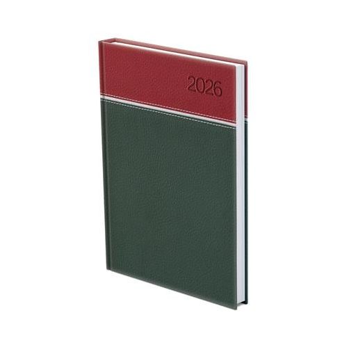 Naptár, tervező, B5, heti, TOPTIMER, "Young", bordó-fehér-zöld