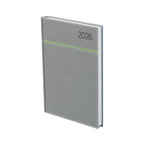 Naptár, tervező, B5, heti, TOPTIMER, "Young", szürke-zöld