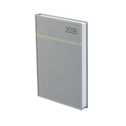 Naptár, tervező, A5, napi, TOPTIMER, "Young", szürke-zöld