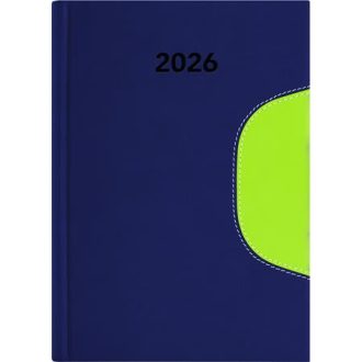   Naptár, tervező, A5, napi, DAYLINER "Memphis", kék-zöld