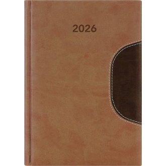   Naptár, tervező, B5, heti, DAYLINER "Memphis", barna-csokoládé