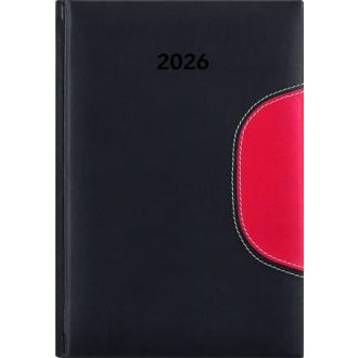   Naptár, tervező, B5, heti, DAYLINER "Memphis", fekete-piros