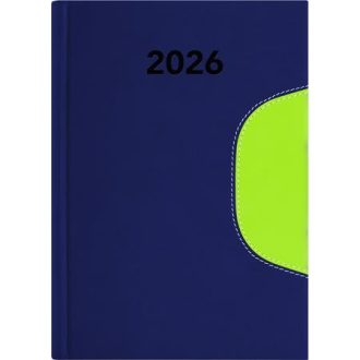   Naptár, tervező, B6, heti, DAYLINER "Memphis", kék-zöld