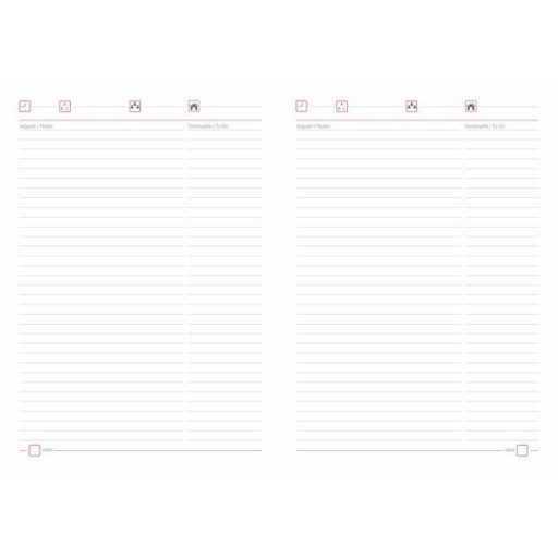 Tárgyalási napló, B5, DAYLINER, "Memphis", bézs-padlizsán