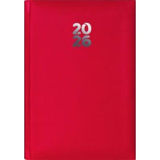   Naptár, tervező, A5, heti, DAYLINER, "Pannon", piros