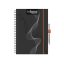 Naptár, tervező, A5, heti, DAYLINER, "InSpiral", fekete-narancs