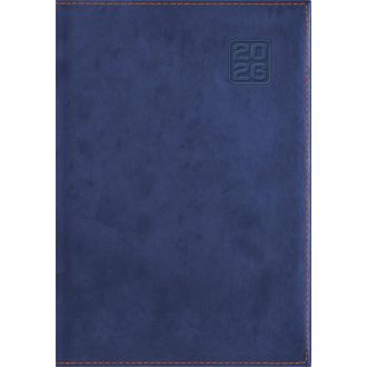   Naptár, tervező, A5, napi, DAYLINER "Square", kék