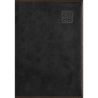   Naptár, tervező, B5, heti, DAYLINER "Square", fekete