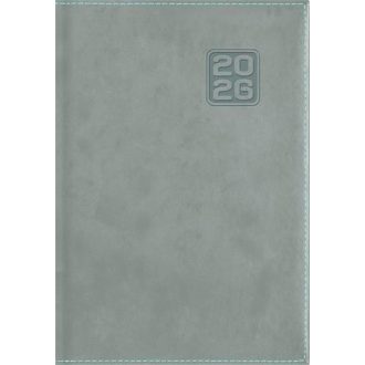   Naptár, tervező, B6, heti, DAYLINER "Square", szürkéskék