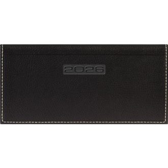   Zsebnaptár, fekvő elrendezésű, DAYLINER, "Sherwood", fekete