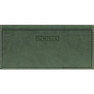   Zsebnaptár, fekvő elrendezésű, DAYLINER, "Sherwood", zöld