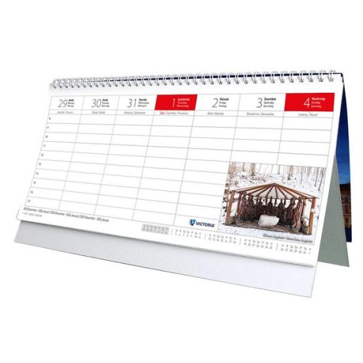 Naptár, asztali, álló, VICTORIA OFFICE "Magyarország Csodái" (2026 évi)