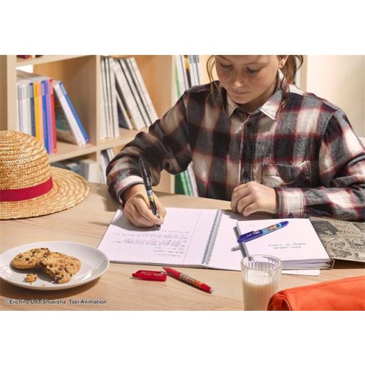 Rollertoll készlet, 0,35 mm, nyomógombos, PILOT "Frixion Ball"/"Frixion Ball Plus", 3különböző szín+One Piece matrica