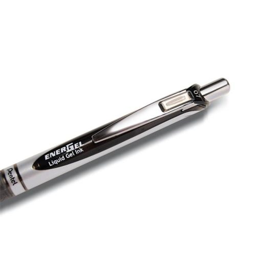 Zseléstoll, 0,35 mm, nyomógombos, PENTEL "EnerGel BL77", fekete