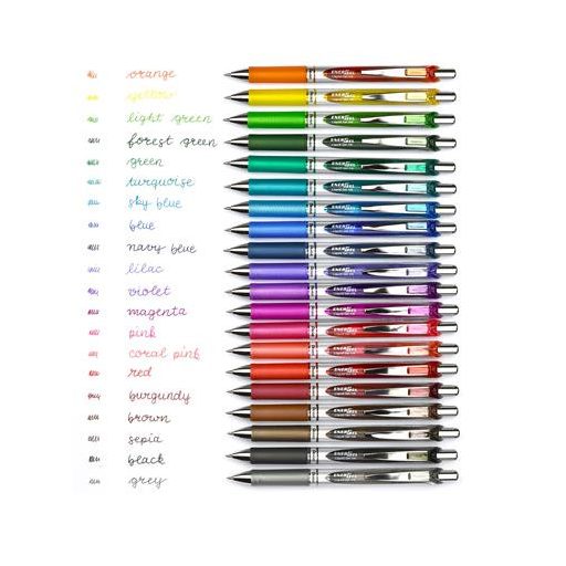 Zseléstoll, 035 mm, nyomógombos, PENTEL "EnerGel BL77", narancs