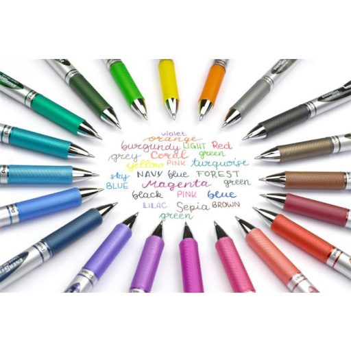 Zseléstoll, 035 mm, nyomógombos, PENTEL "EnerGel BL77", világoszöld