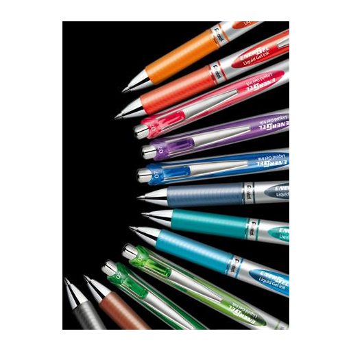 Zseléstoll, 035 mm, nyomógombos, PENTEL "EnerGel BL77", világoszöld