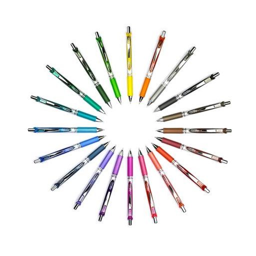 Zseléstoll, 035 mm, nyomógombos, PENTEL "EnerGel BL77", türkíz