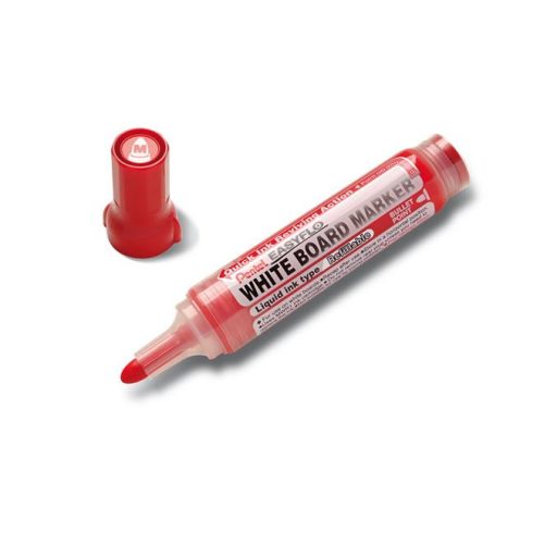 Táblamarker, 6 mm, kúpos hegy, PENTEL "Easyflo", piros